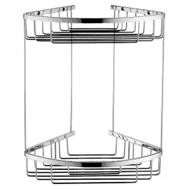 Полка угловая AVS Cesta, 20х20 см, хром, двухъярусная