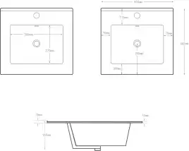 Раковина Aquanet Flat 50 белая, 303190