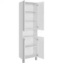 Пенал напольный Aqwella Rodos 55 ROD0555N, с двумя дверьми, цвет белый