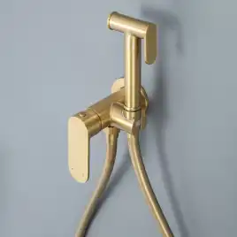 Гигиенический душ со смесителем AVS Beauty брашированное золото, 811-531-BG