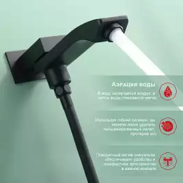 Душевая система для ванны и душа Raglo R01.27.06, встраиваемая, Черный матовый