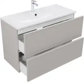 Тумба под раковину Aquanet Арт 100 бежевый, 343969