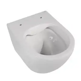 Подвесной унитаз ABBER Bequem AC1100 белый, безободковый, с сиденьем микролифт