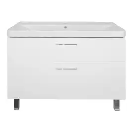 Тумба с раковиной Azario Ника 100 CS00089955, напольная, Белая глянцевая