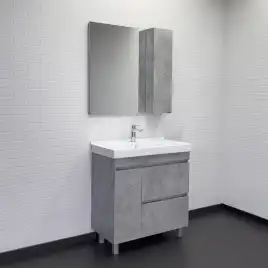 Тумба с умывальником Comforty Осло 80Н Бетон светлый, 00-00012959