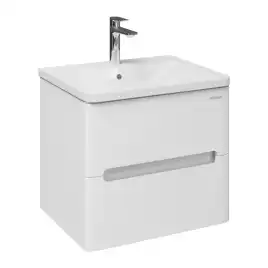 Тумба под раковину Grossman Адель-Норма 60 подвесная, белая глянцевая (106038)