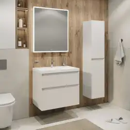 Тумба под раковину Grossman Меркадо 70 подвесная, белая матовая (107078)