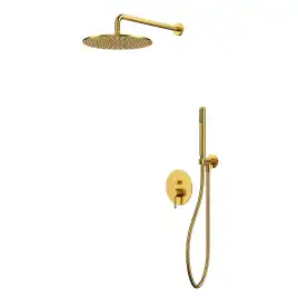 Душевая система для душа WHITECROSS Y brushed gold YSET04GLB, скрытого монтажа, Золото брашированное