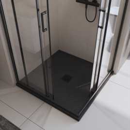 Душевой поддон BelBagno UNO 90х90 из искусственного камня, TRAY-MR-UNO-A-90-35-NERO-NO, Черный матовый