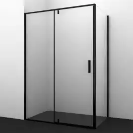 Душевой уголок WasserKRAFT Elbe 74P 100х90 74P22 профиль Черный стекло Прозрачное