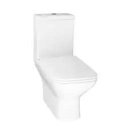 Унитаз напольный Azario Iris AZ-8353 безободковый, с бачком и сидением микролифт, Белый глянцевый