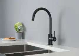 Смеситель для кухни Aquatek Европа AQ1382MB поворотный излив, Черный матовый