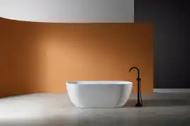 Ванна  Abber Frankfurt 170х75 AM9941 из искусственного камня, Белая матовая