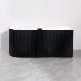 Акриловая ванна Azario LAGO BLANCO BLACK 170х75 AZ-6724-1CRB 17075, асимметричная, правая