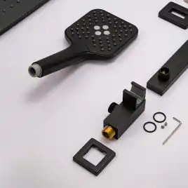 Встраиваемая душевая система AVS CUBE 811-221-MB, черный матовый