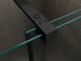 Душевая перегородка Abber Komfort 120 см, AG09120B, профиль Черный, стекло Прозрачное