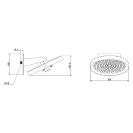 Душевая система  Vincea Inspire VSFW-3I22MT3GM VSFW-3I22MT3GM  с термостатом, встраиваемая, вороненная сталь
