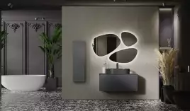 Тумба под раковину Jorno STONE 100 Stn.01.100/P/A/JR Серый антрацит
