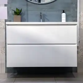 Тумба с раковиной AVS Гармония 100 белая, N821-07-1000WG-01-1010WG