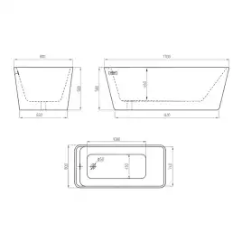 Акриловая ванна AVS Кардея 170х80 807-0008-WG, белая