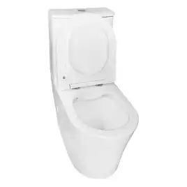 Унитаз напольный Azario ANTEO ROUND AZ-1219A безободковый, с бачком и сидением микролифт, Белый глянцевый