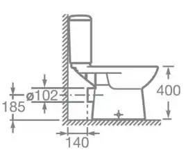 Унитаз-компакт Roca Access с горизонтальным выпуском 34P23800Y, белый