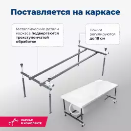 Акриловая ванна Aquanet West NEW 150x70, 240462