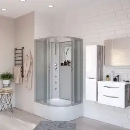 Душевая кабина Niagara Classic 120х80х210 NG-2310-14LBKTG высокий поддон, с гидромассажем, 23101424LBKTG