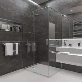 Душевой уголок Veconi Rovigo RV-073 90х80х195, профиль Хром, стекло прозрачное (RV073-9080-01-C4)