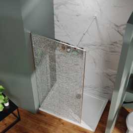 Душевая перегородка Azario Walk-in 100 AZ-275-100-BGL-CBR стекло 13 мм с узором 