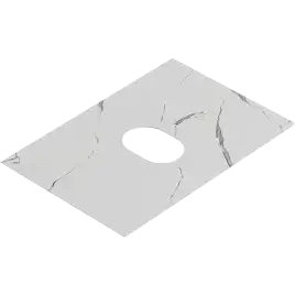 Тумба с раковиной подвесная Aqwella Geometria 65 GE01652ST+STG662X476MW, со столешницей мрамор белый, цвет серый туман