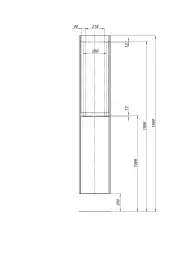 Шкаф-пенал для ванной Aquanet Nova Lite 35 дуб рошелье 242265