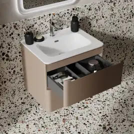 Тумба с раковиной IDDIS Edifice 60, подвесная, Капучино, EDI60C0i95K