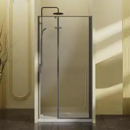 Душевая дверь Vincea Slim-N 90 VDPH-5SN900CLGM, распашная, профиль вороненая сталь, стекло прозрачное