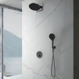 Душевая система  Vincea Inspire VSFW-3I22MT5GM VSFW-3I22MT5GM  с термостатом, встраиваемая, вороненная сталь