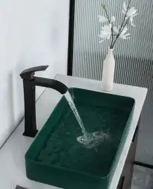 Смеситель для раковины Gappo G1007-86 высокий, Черный матовый