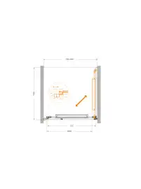 Душевая дверь CEZARES LUX-B-FS-1-80-C-CR прозрачное стекло, профиль Хром