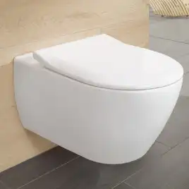 Унитаз подвесной Villeroy&Boch SUBWAY 2.0, безободковый, сиденье микролифт 5614R201