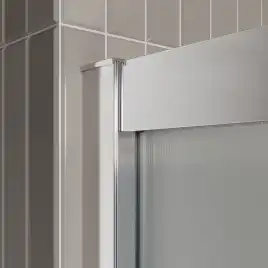 Душевая дверь BelBagno LUCE-BF-1-120-P-Cr стекло рифленное матовое, профиль Хром