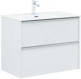 Тумба под раковину Aquanet Вита 80 белый матовый, подвесная, 330475