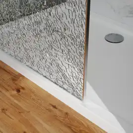 Душевая перегородка Azario Walk-in 90 AZ-275-90-MGR-CBR стекло 13 мм с узором 