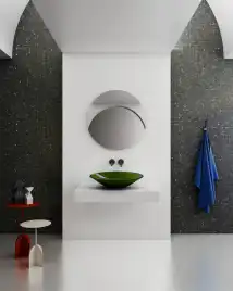 Раковина накладная ABBER KRISTALL 53,5х42,5х15 AT2812Emerald, овальная, зеленая