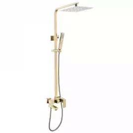 Душевая стойка ABBER Daheim AF8216G с изливом, золото матовое