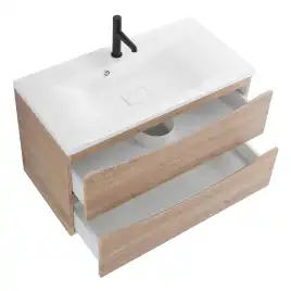 Тумба под раковину BelBagno MARINO-800-2C-SO-WO-P подвесная Rovere Bianco