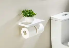 Держатель туалетной бумаги Aquatek Европа AQ4919CR двойной с полкой, Хром