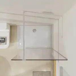 Душевая перегородка Azario Walk-in 120 AZ-251-120-CH-CL стекло 8 мм прозрачное, профиль Хром