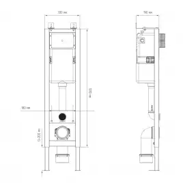 Инсталляция для унитаза AVS 809-0002-7732C узкая