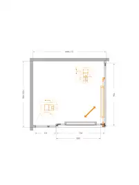 Душевой уголок CEZARES LUX-AH-FS-11-110/100-C-CR прозрачное стекло, профиль Хром