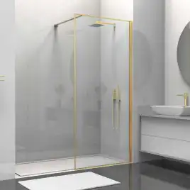 Душевая перегородка Vincea Walk in HS 90 VSW-1HS900CLG, профиль брашированное золото, стекло прозрачное