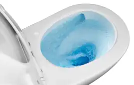 Унитаз напольный Azario Berton AZ-6093 безободковый, смыв Торнадо, с бачком и сидением микролифт, Белый глянцевый